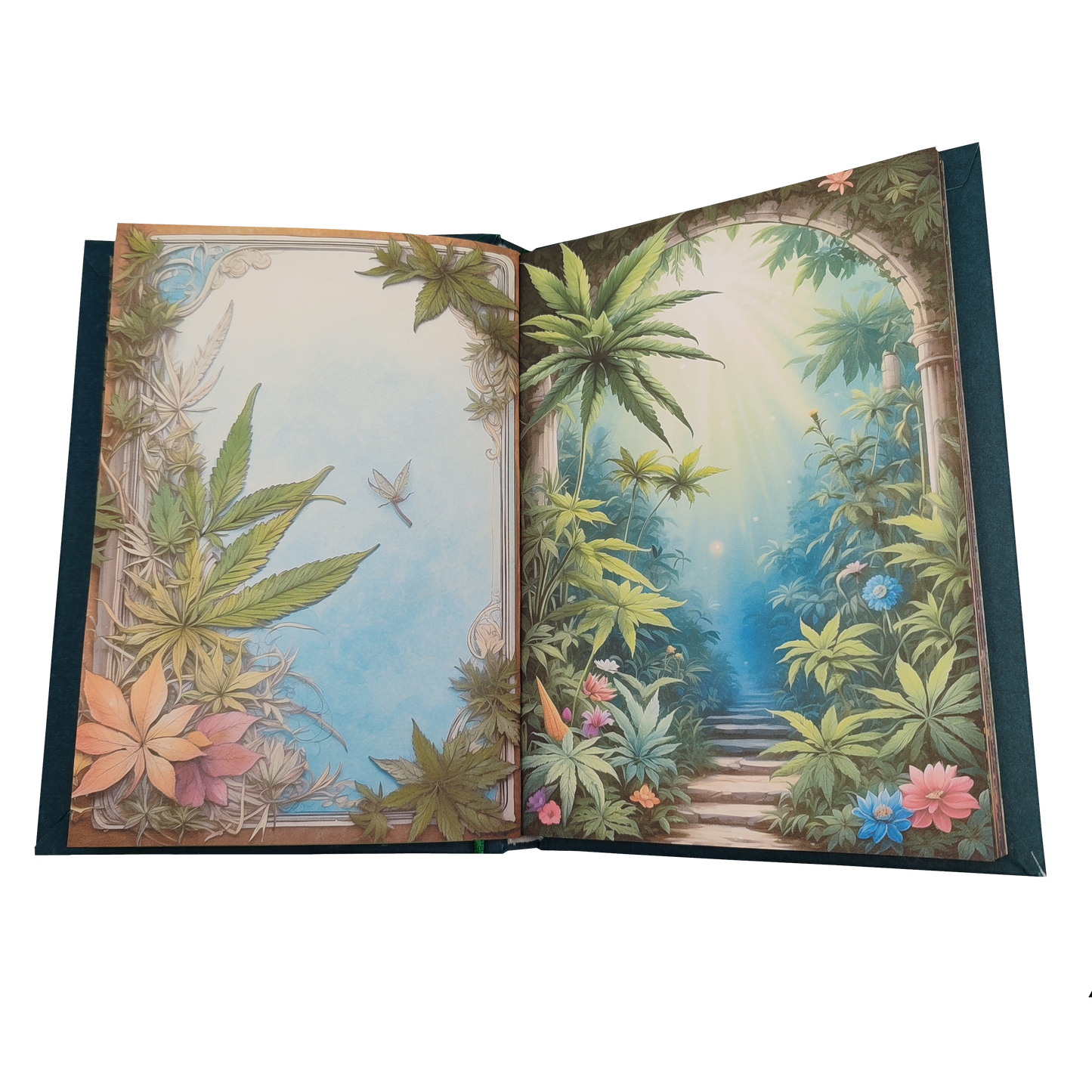 Illustriertes Notizbuch | Motiv Chilled Weed | DIN A5 Hardcover | 160 Seiten