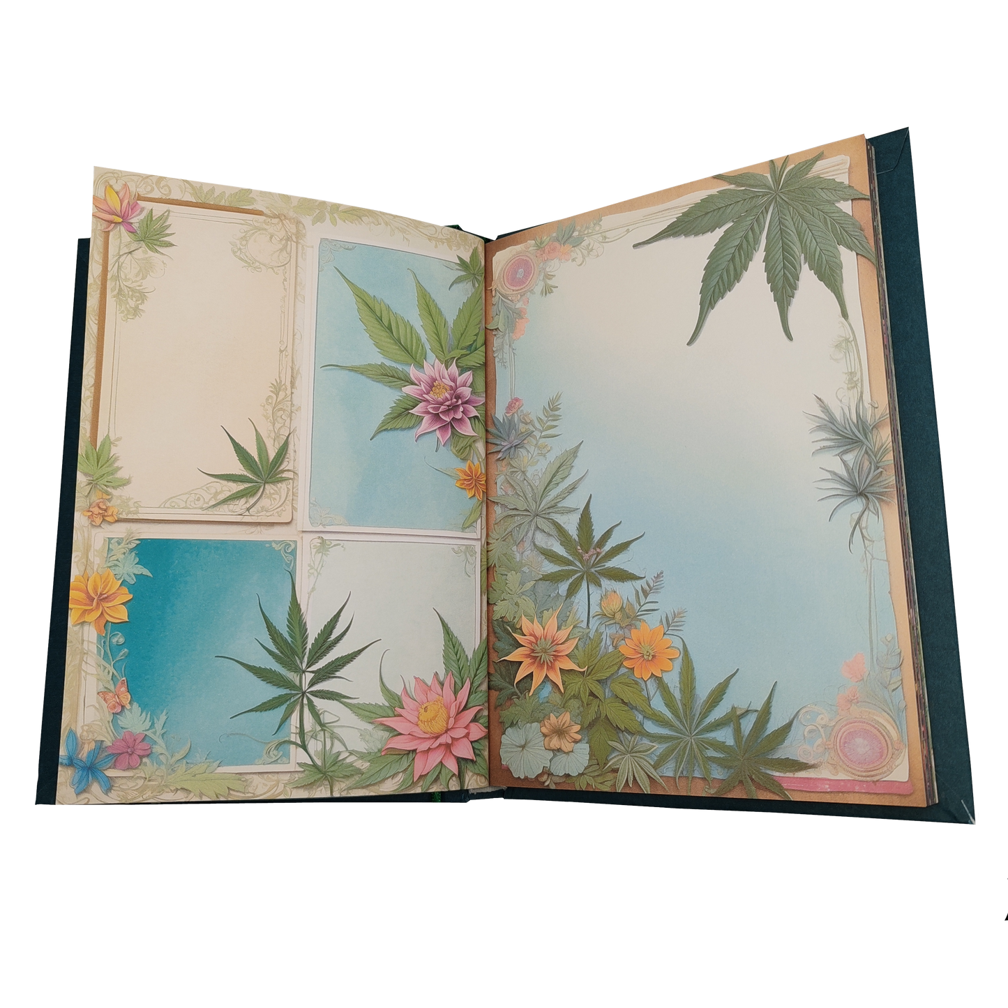 Illustriertes Notizbuch | Motiv Chilled Weed | DIN A5 Hardcover | 160 Seiten