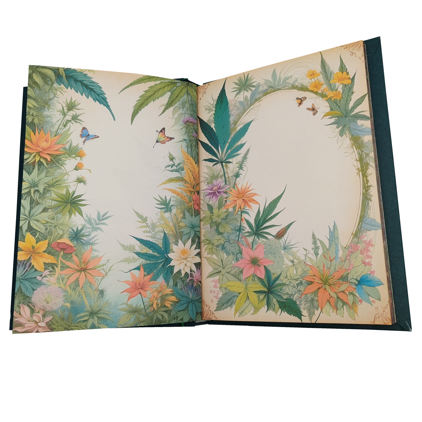 Illustriertes Notizbuch | Motiv Chilled Weed | DIN A5 Hardcover | 160 Seiten