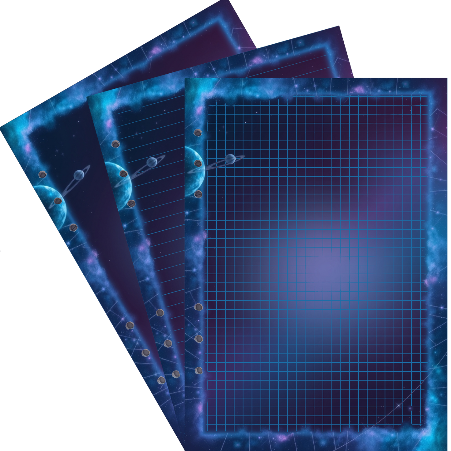 DIN A5 Ringbucheinlagen 6-fach Lochung mit Motiv | Bild Magic Cosmos 10