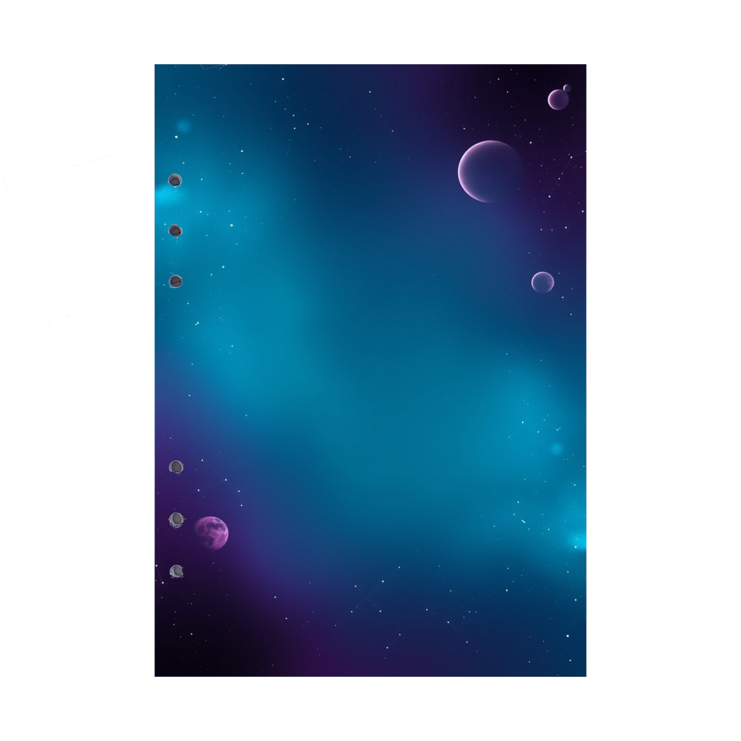 DIN A5 Ringbucheinlagen 6-fach Lochung mit Motiv | Bild Magic Cosmos 12