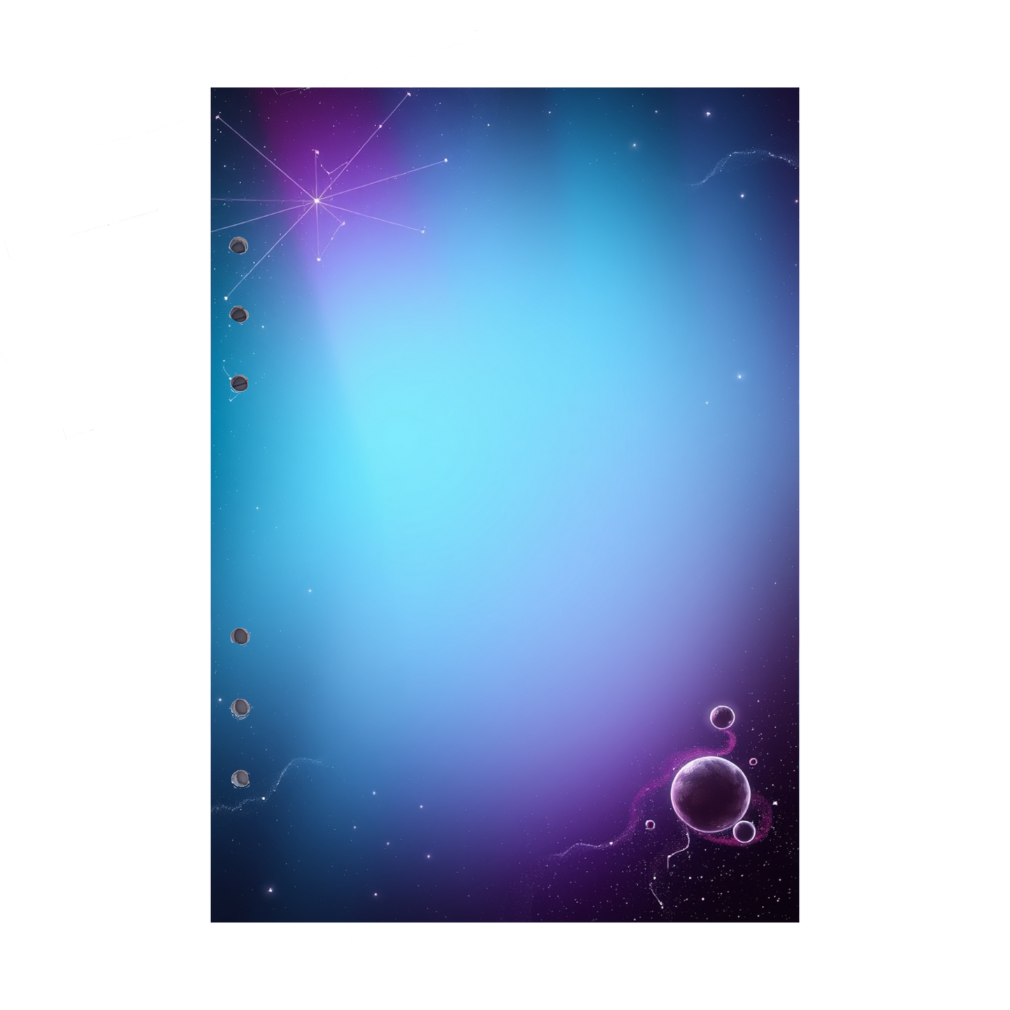 DIN A5 Ringbucheinlagen 6-fach Lochung mit Motiv | Bild Magic Cosmos 13