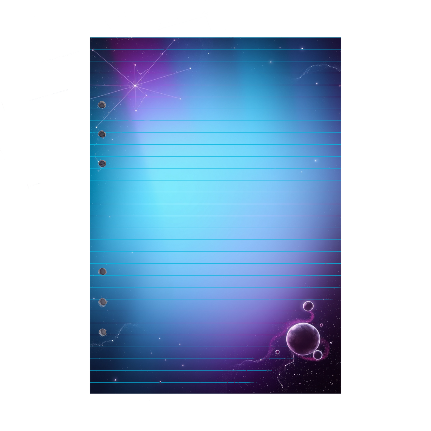 DIN A5 Ringbucheinlagen 6-fach Lochung mit Motiv | Bild Magic Cosmos 13