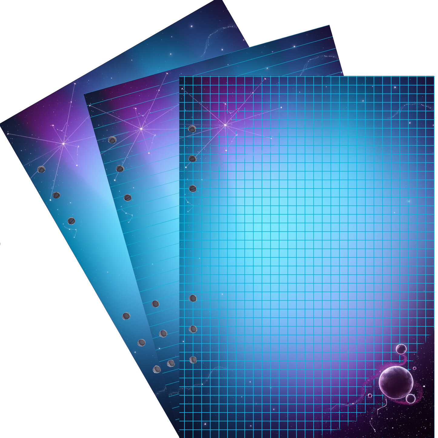 DIN A5 Ringbucheinlagen 6-fach Lochung mit Motiv | Bild Magic Cosmos 13
