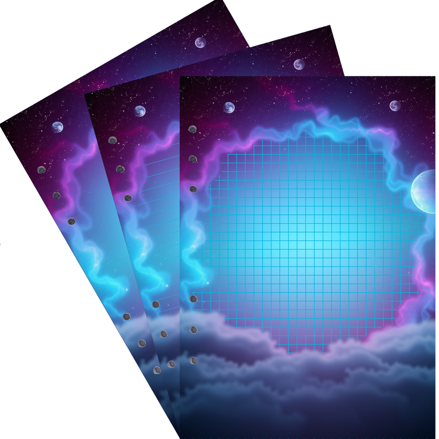 DIN A5 Ringbucheinlagen 6-fach Lochung mit Motiv | Bild Magic Cosmos 14