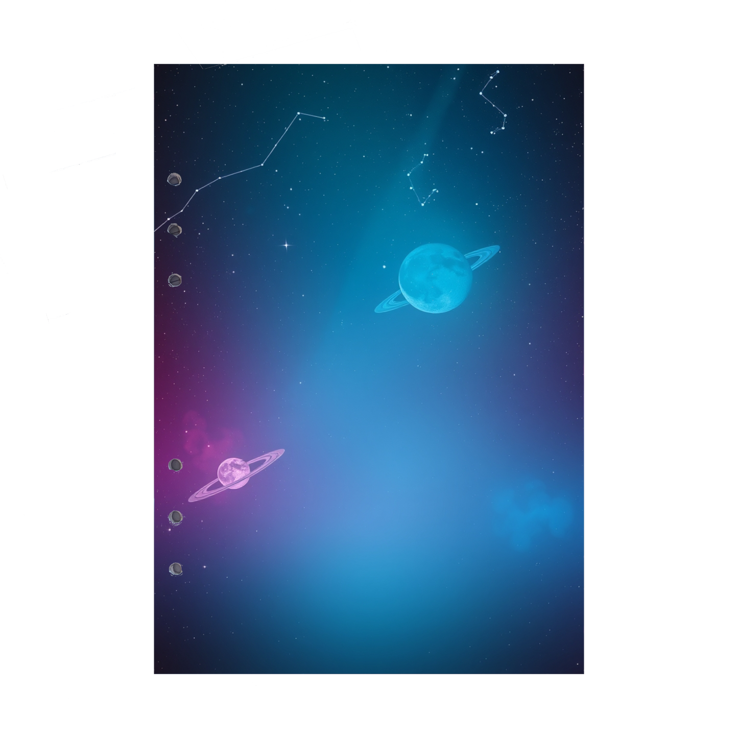 DIN A5 Ringbucheinlagen 6-fach Lochung mit Motiv | Bild Magic Cosmos 15