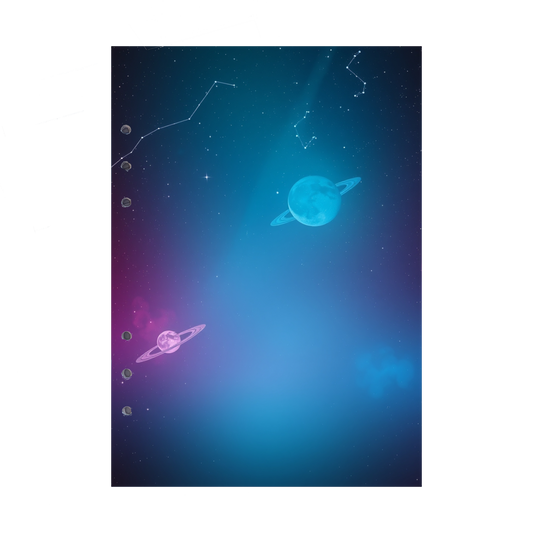 DIN A5 Ringbucheinlagen 6-fach Lochung mit Motiv | Bild Magic Cosmos 15