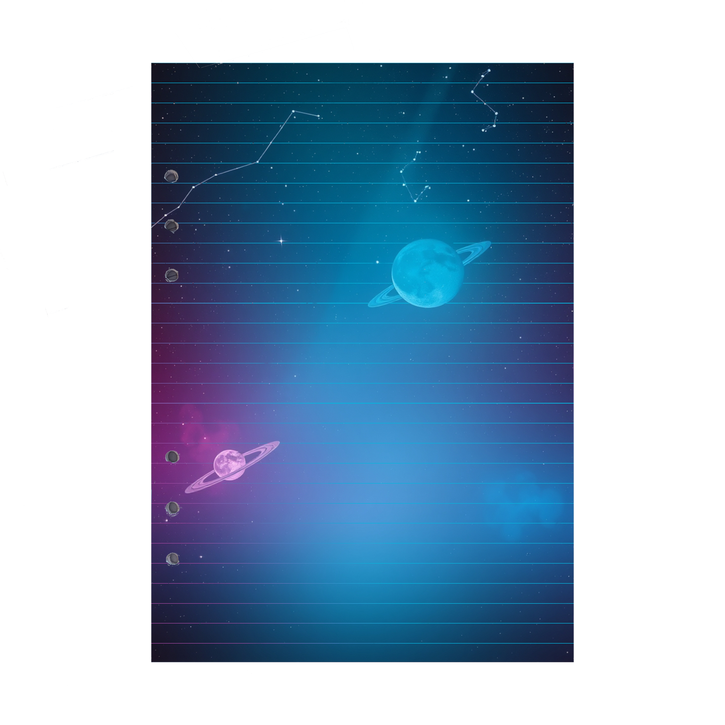 DIN A5 Ringbucheinlagen 6-fach Lochung mit Motiv | Bild Magic Cosmos 15