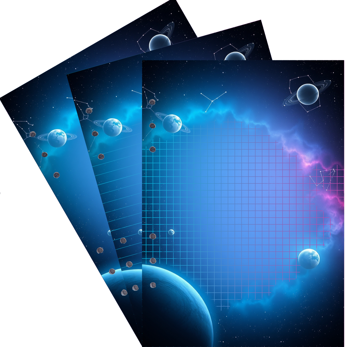 DIN A5 Ringbucheinlagen 6-fach Lochung mit Motiv | Bild Magic Cosmos 16