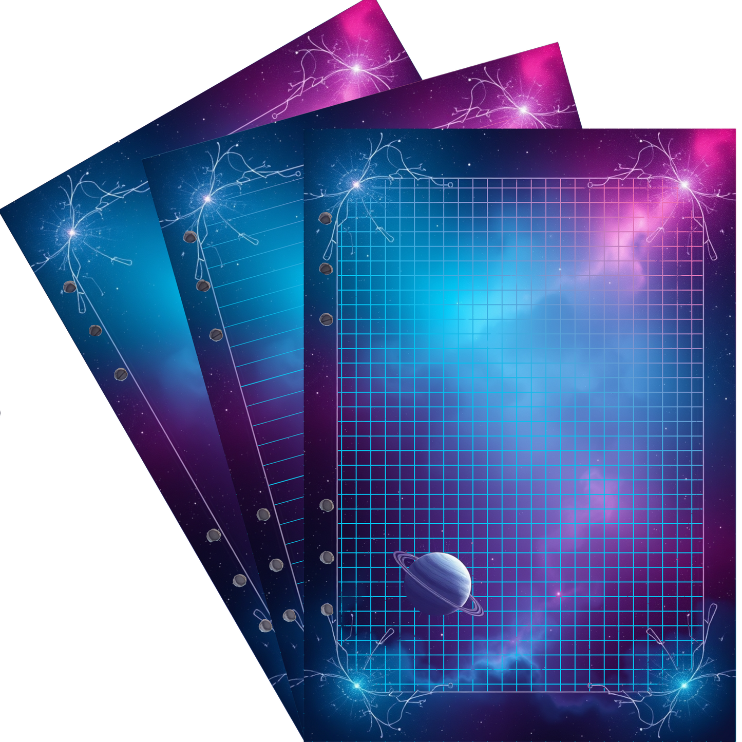 DIN A5 Ringbucheinlagen 6-fach Lochung mit Motiv | Bild Magic Cosmos 19