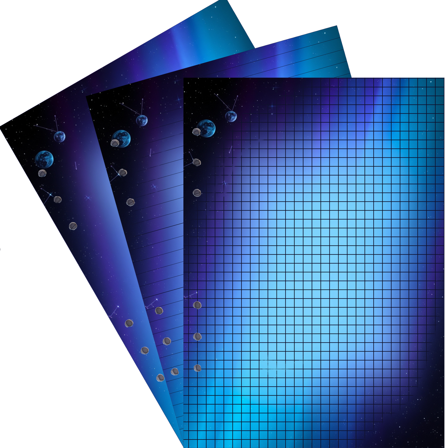 DIN A5 Ringbucheinlagen 6-fach Lochung mit Motiv | Bild Magic Cosmos 20