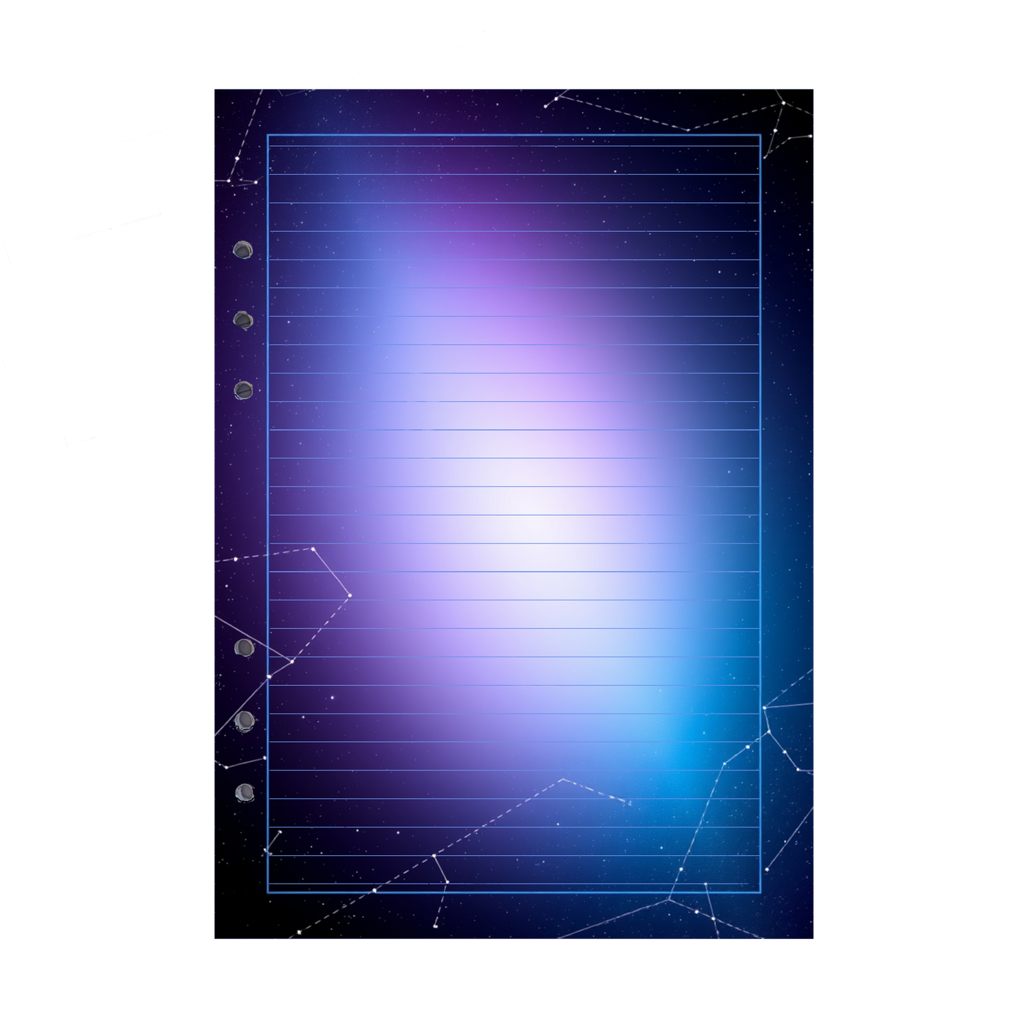 DIN A5 Ringbucheinlagen 6-fach Lochung mit Motiv | Bild Magic Cosmos 21