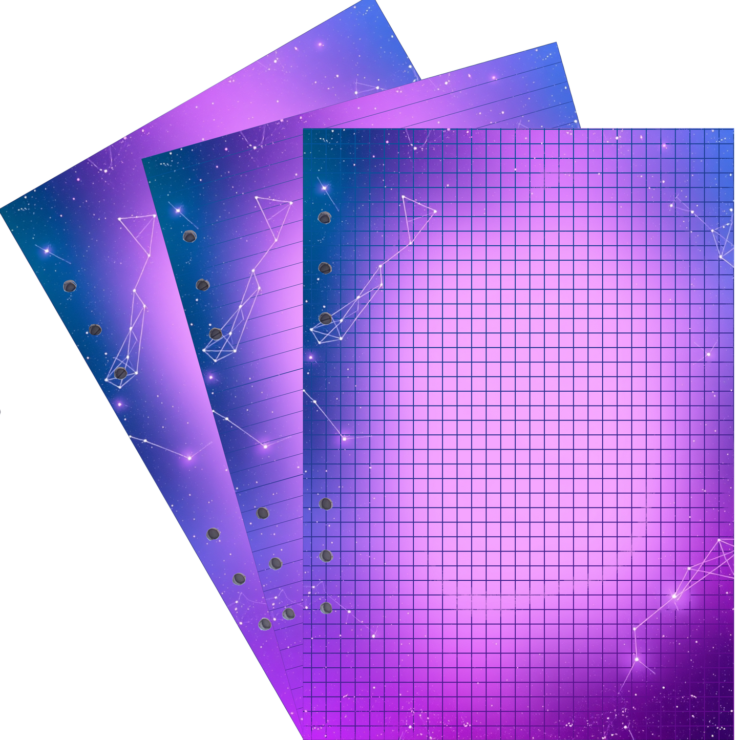 DIN A5 Ringbucheinlagen 6-fach Lochung mit Motiv | Bild Magic Cosmos 24