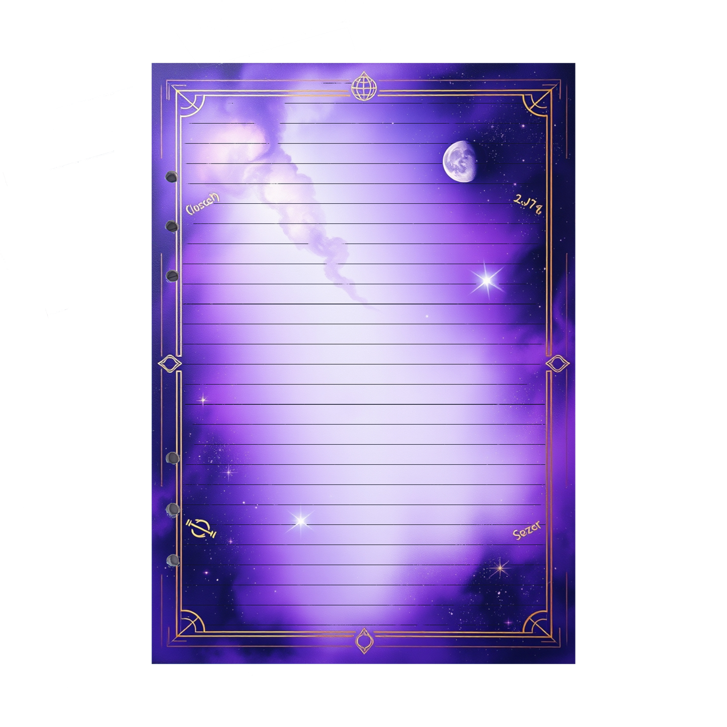 DIN A5 Ringbucheinlagen 6-fach Lochung mit Motiv | Bild Magic Cosmos 26
