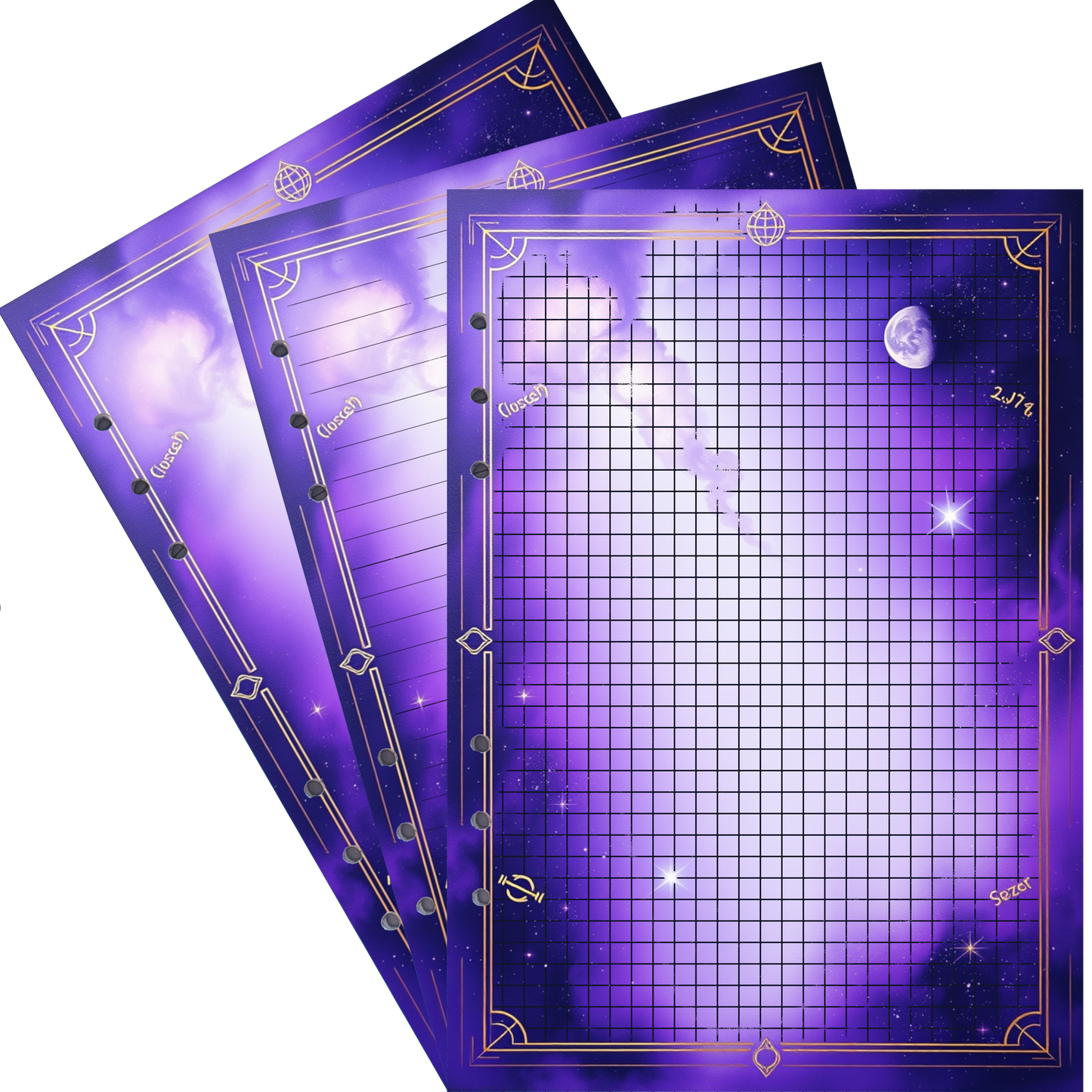 DIN A5 Ringbucheinlagen 6-fach Lochung mit Motiv | Bild Magic Cosmos 26