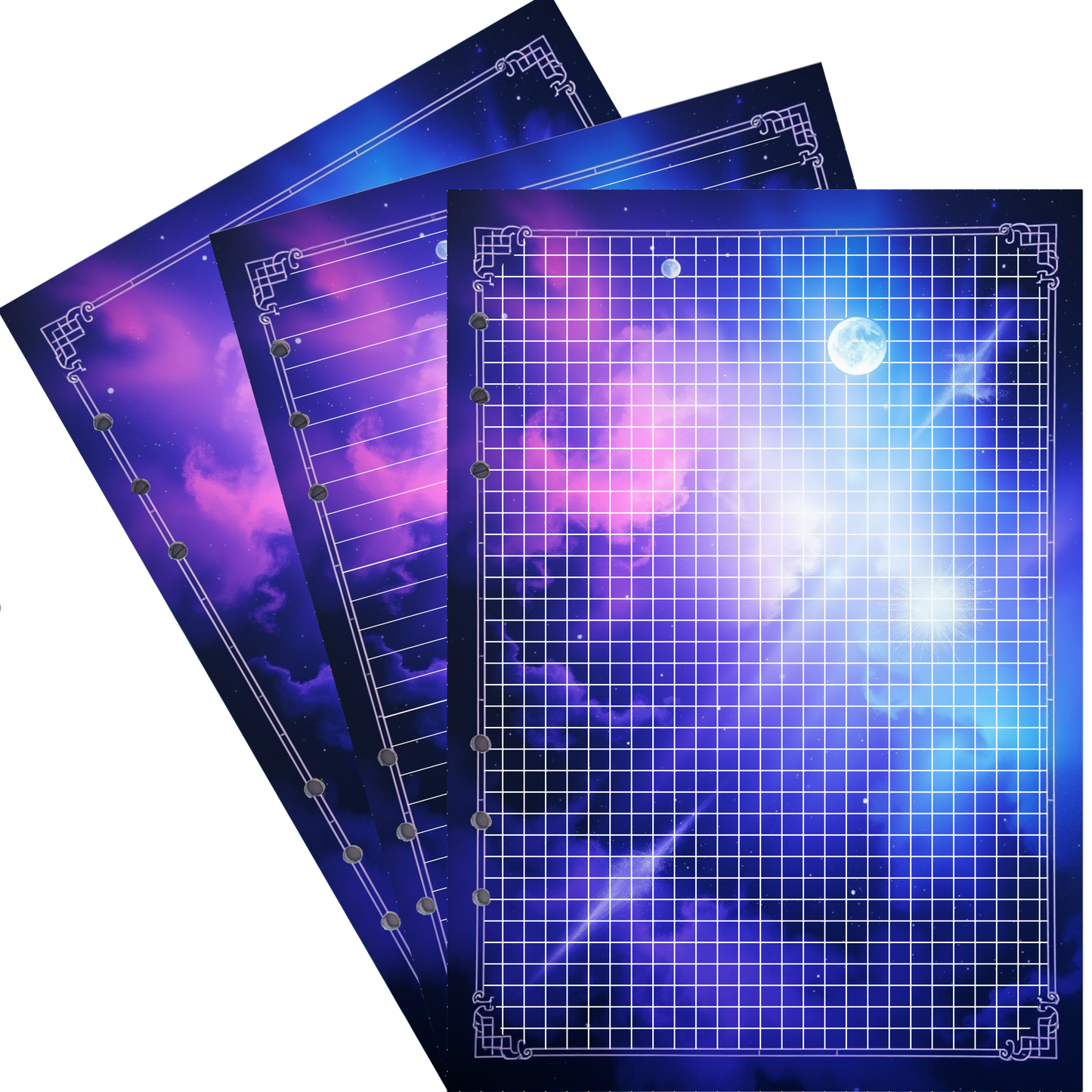 DIN A5 Ringbucheinlagen 6-fach Lochung mit Motiv | Bild Magic Cosmos 28