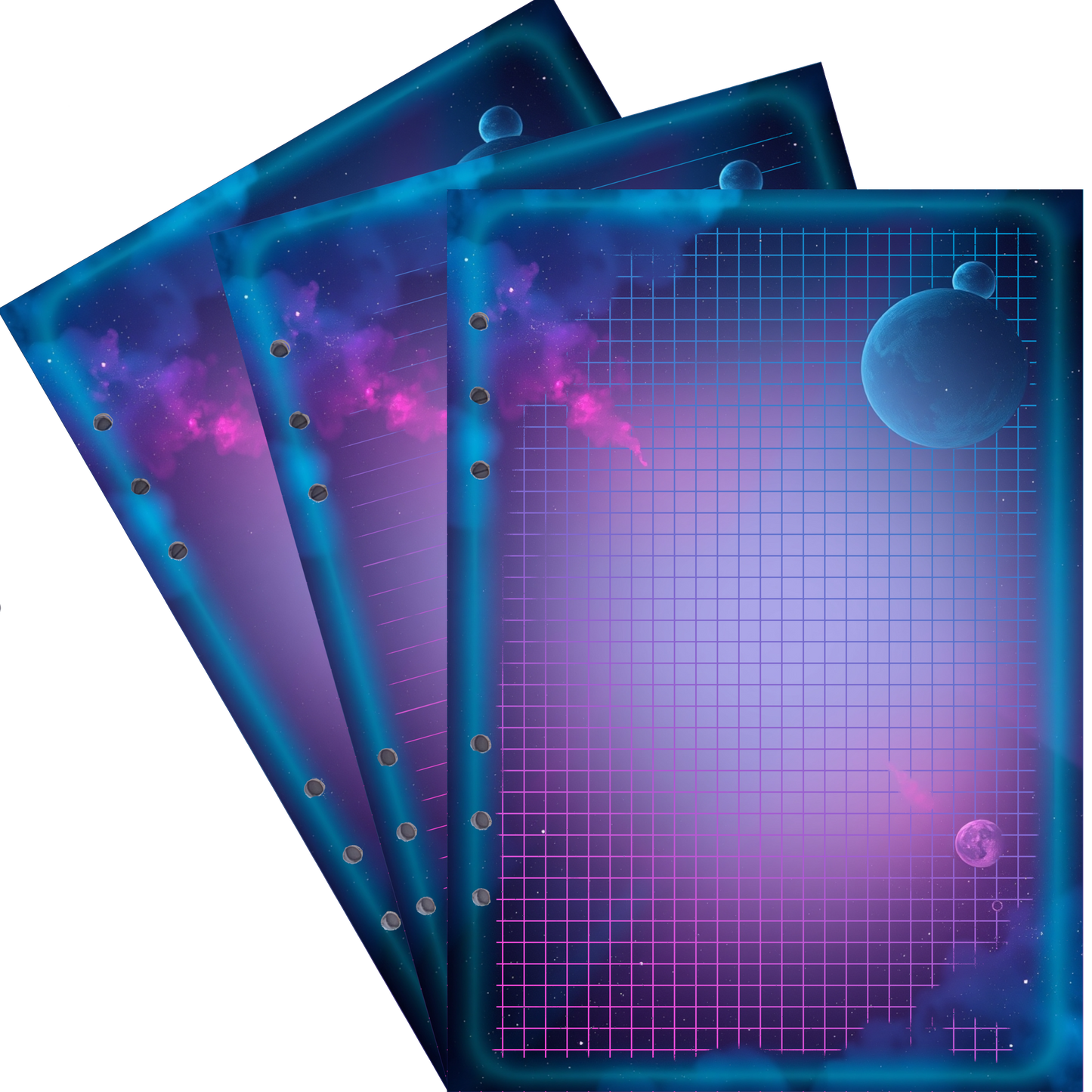 DIN A5 Ringbucheinlagen 6-fach Lochung mit Motiv | Bild Magic Cosmos 3