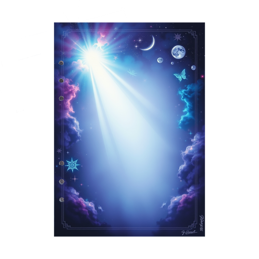 DIN A5 Ringbucheinlagen 6-fach Lochung mit Motiv | Bild Magic Cosmos 30