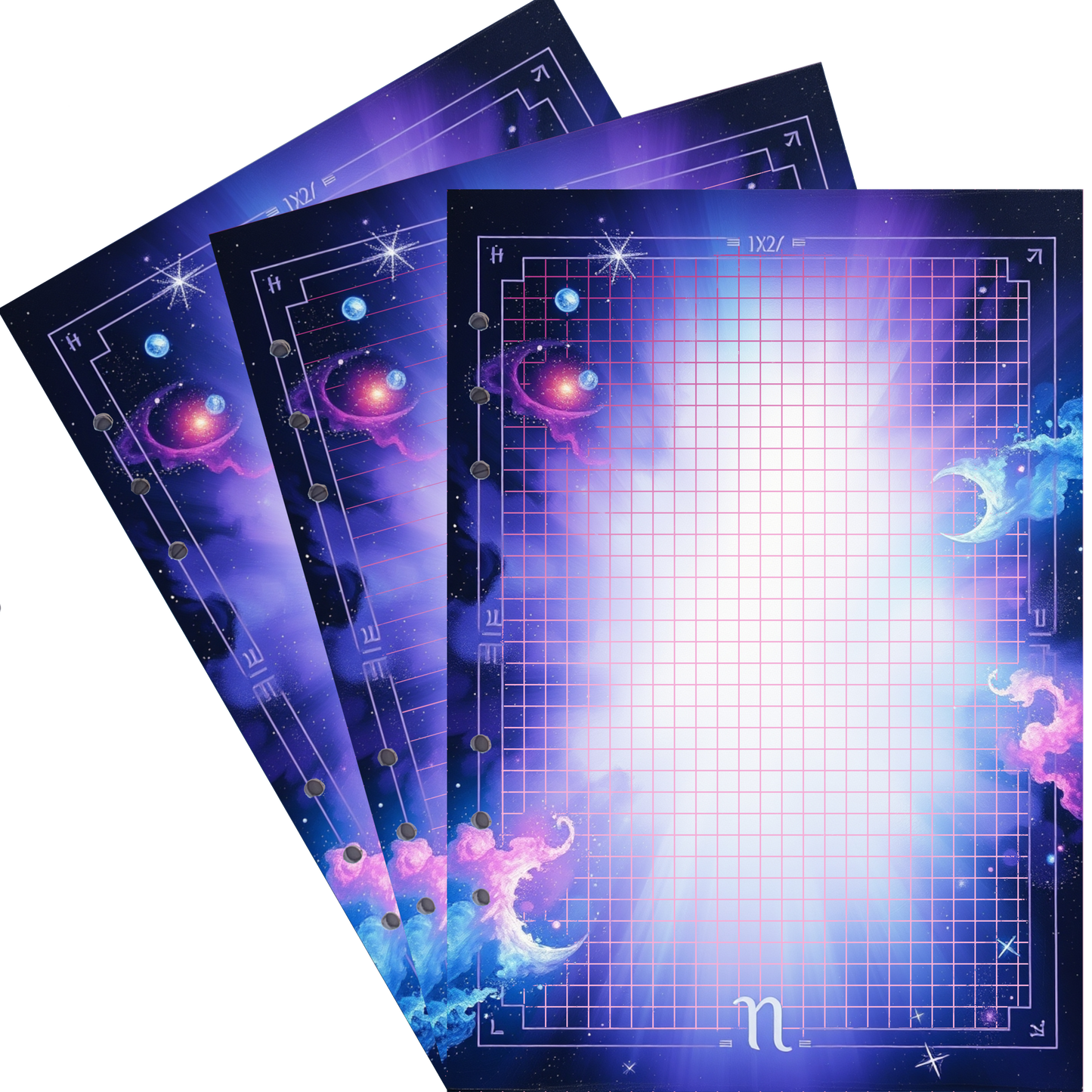 DIN A5 Ringbucheinlagen 6-fach Lochung mit Motiv | Bild Magic Cosmos 31