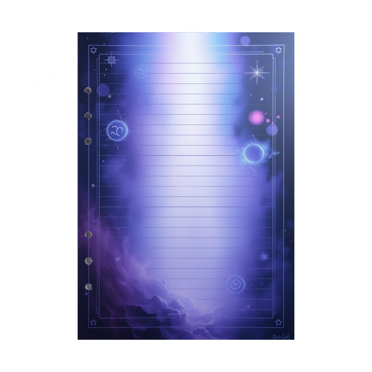 DIN A5 Ringbucheinlagen 6-fach Lochung mit Motiv | Bild Magic Cosmos 32