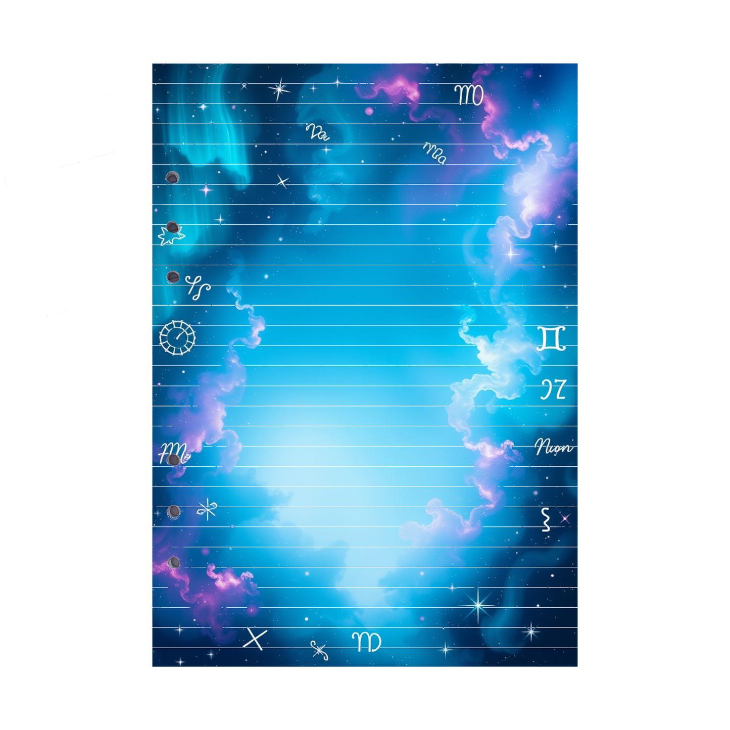DIN A5 Ringbucheinlagen 6-fach Lochung mit Motiv | Bild Magic Cosmos 36