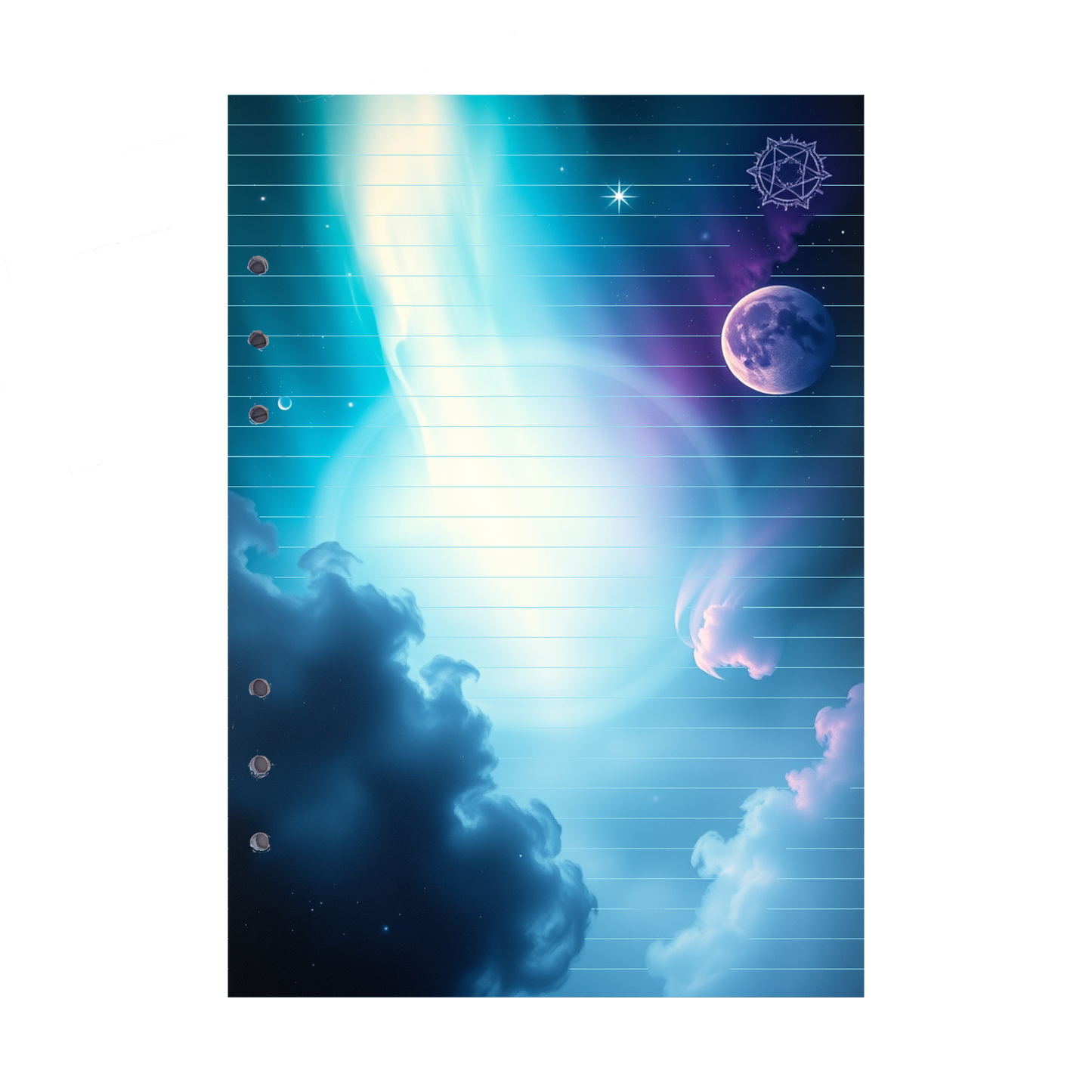 DIN A5 Ringbucheinlagen 6-fach Lochung mit Motiv | Bild Magic Cosmos 38
