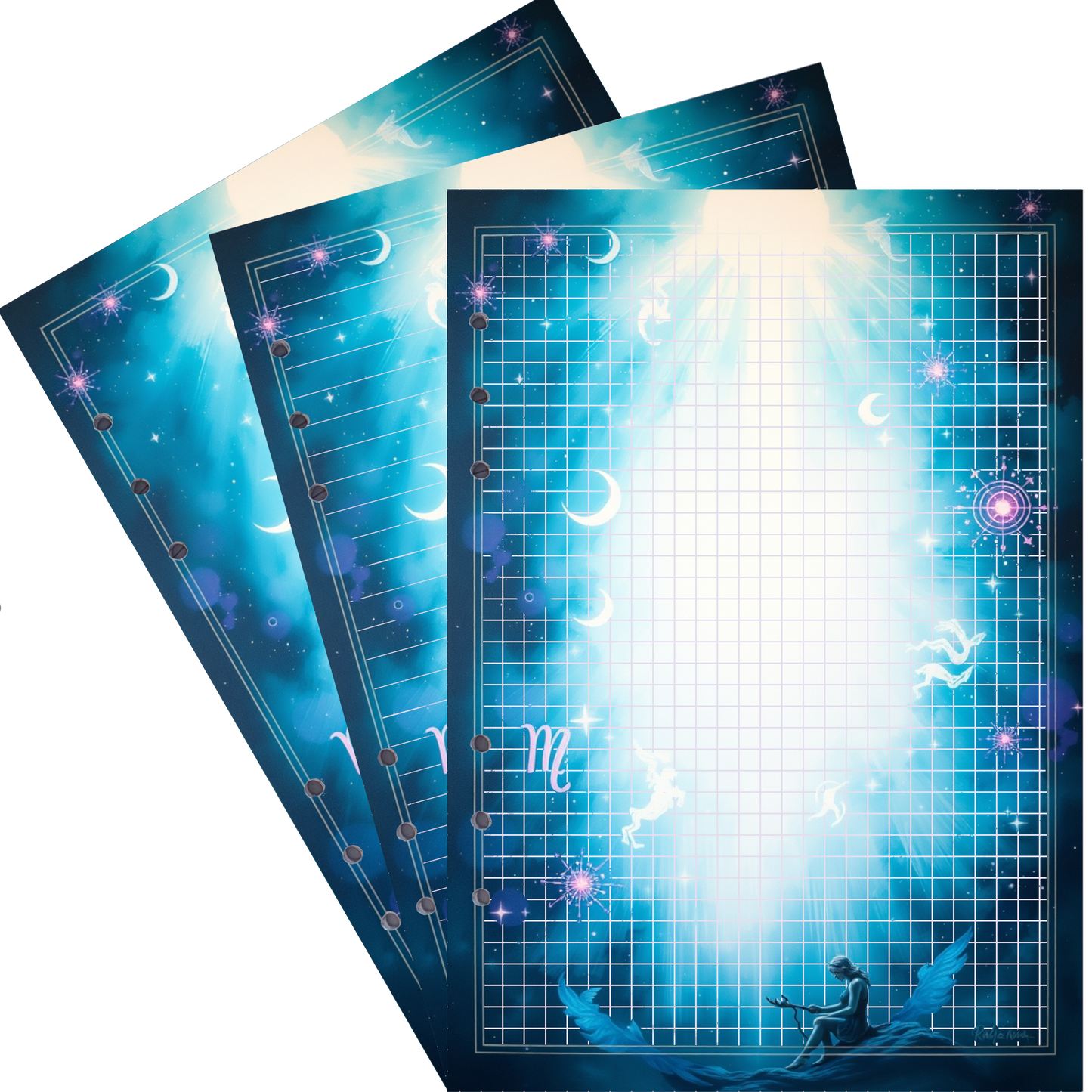 DIN A5 Ringbucheinlagen 6-fach Lochung mit Motiv | Bild Magic Cosmos 39