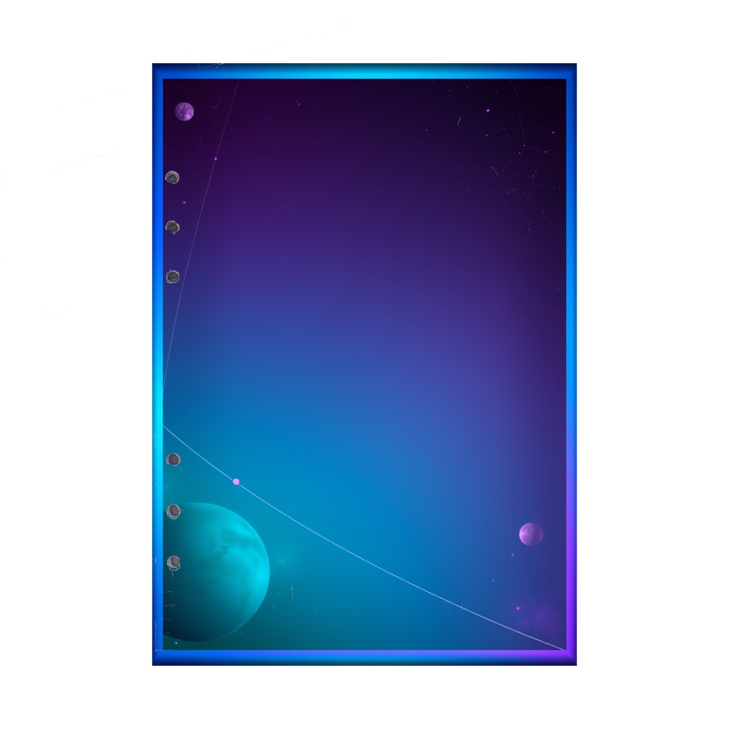 DIN A5 Ringbucheinlagen 6-fach Lochung mit Motiv | Bild Magic Cosmos 4