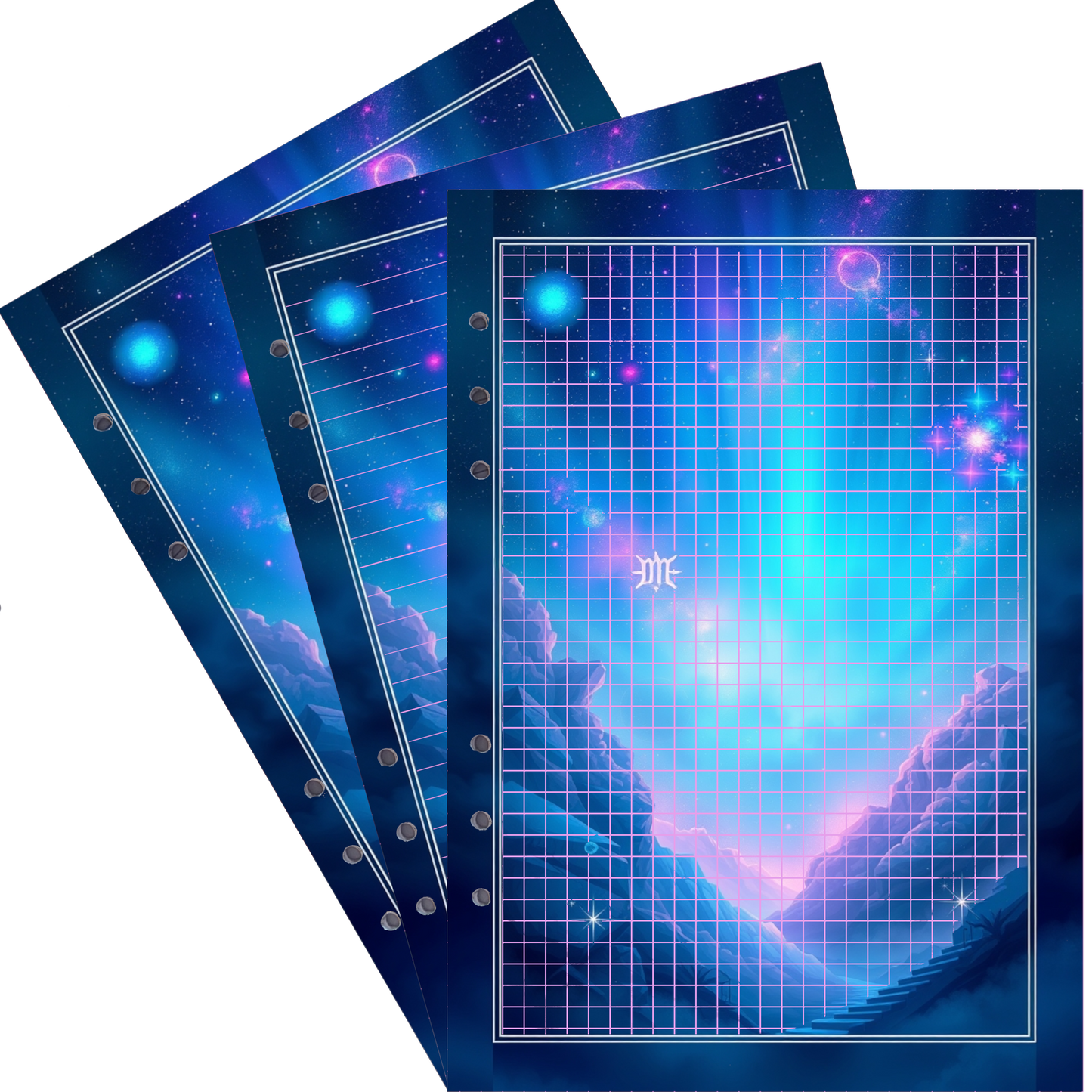 DIN A5 Ringbucheinlagen 6-fach Lochung mit Motiv | Bild Magic Cosmos 45