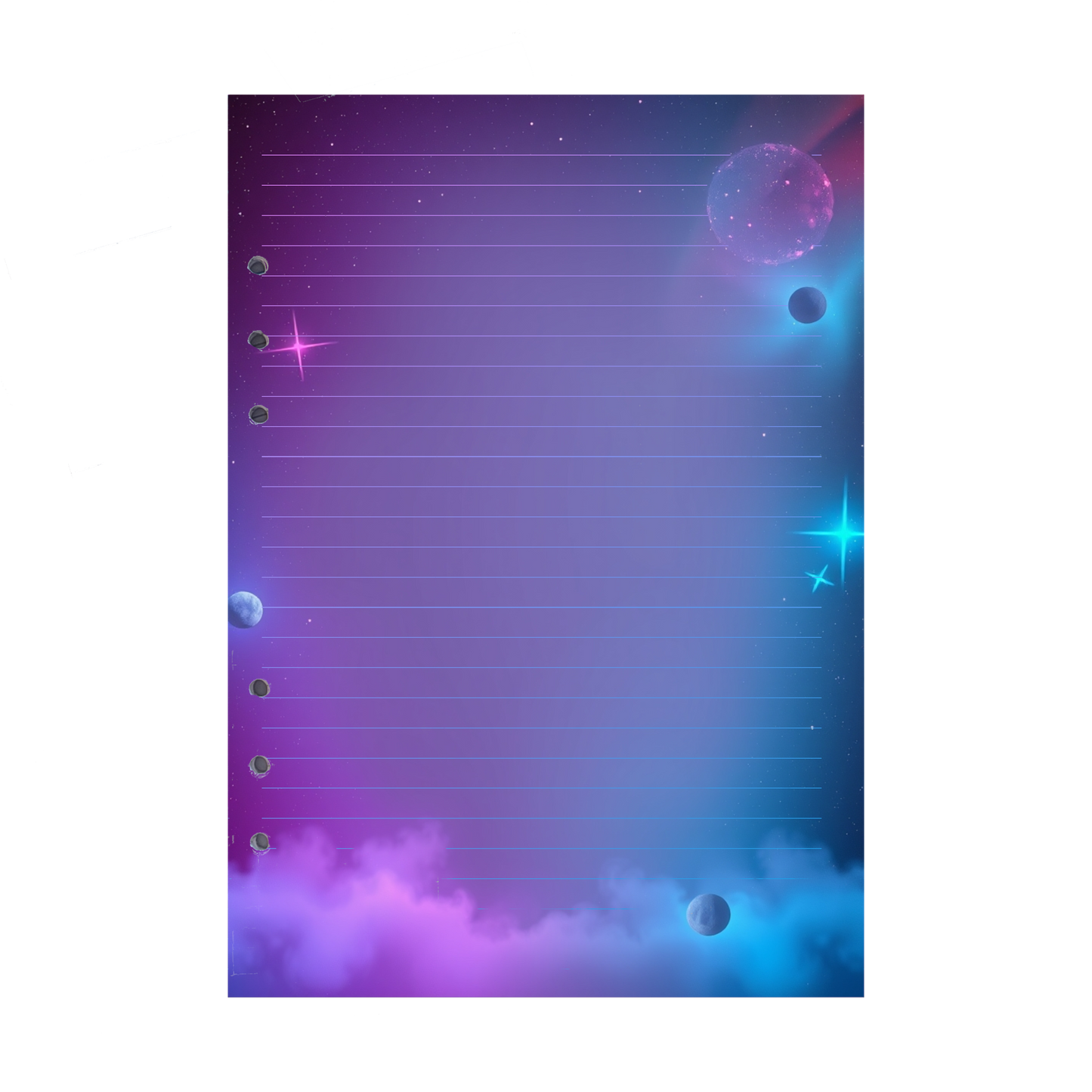 DIN A5 Ringbucheinlagen 6-fach Lochung mit Motiv | Bild Magic Cosmos 5