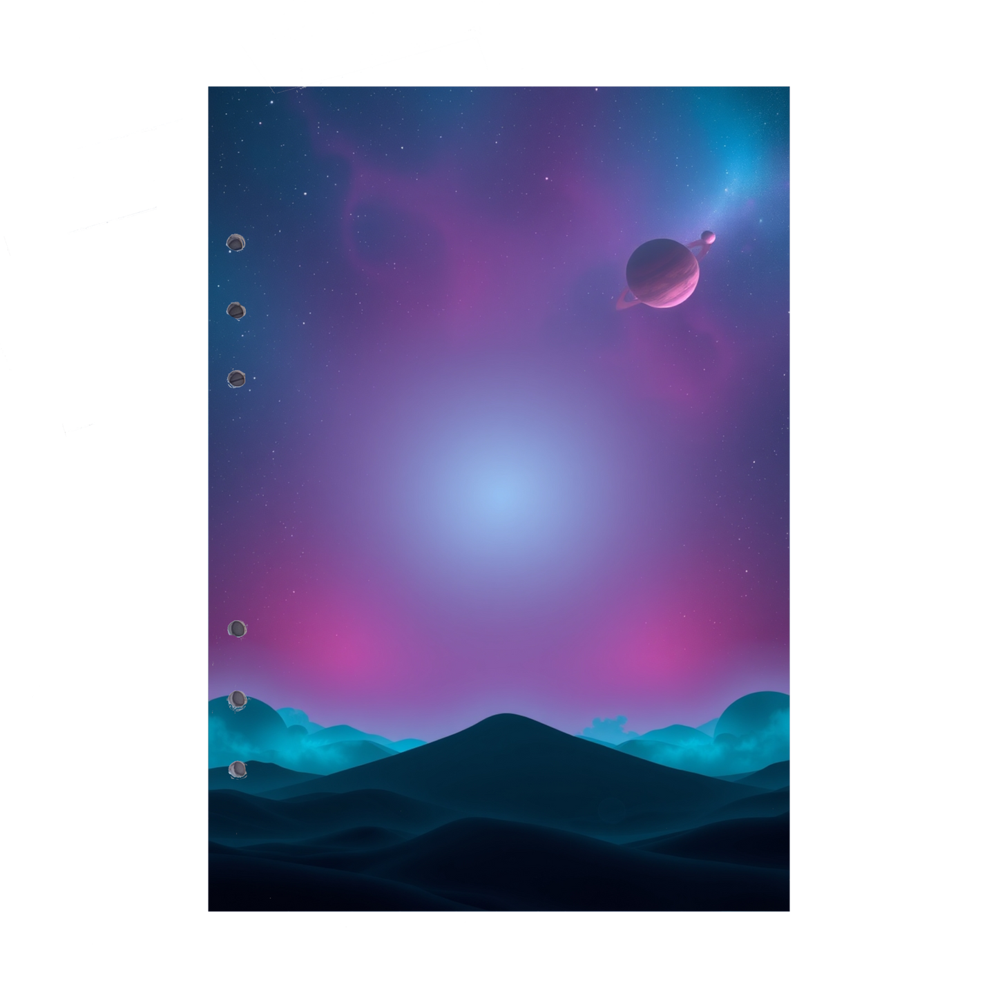 DIN A5 Ringbucheinlagen 6-fach Lochung mit Motiv | Bild Magic Cosmos 7