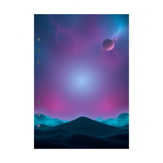 DIN A5 Ringbucheinlagen 6-fach Lochung mit Motiv | Bild Magic Cosmos 7