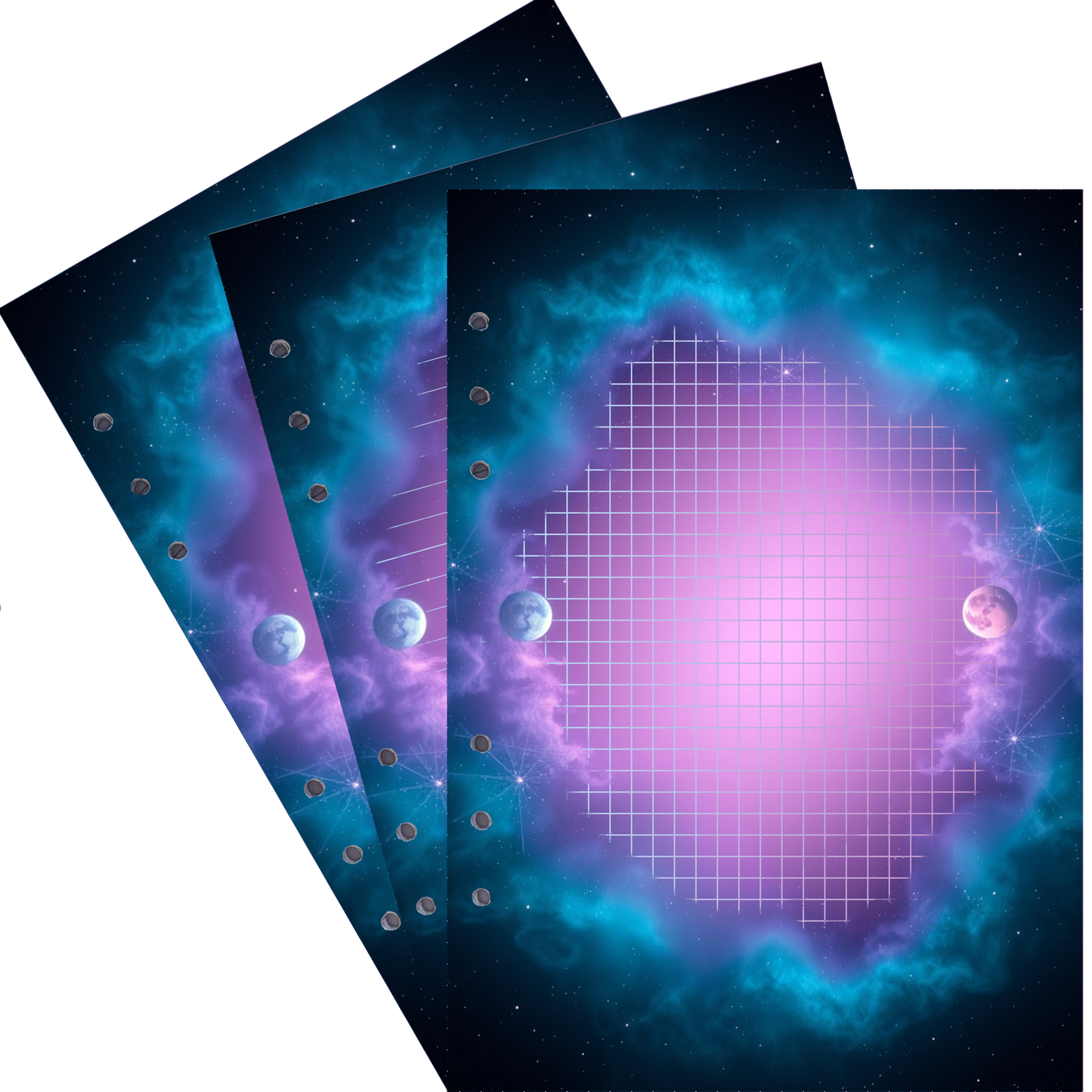 DIN A5 Ringbucheinlagen 6-fach Lochung mit Motiv | Bild Magic Cosmos 8