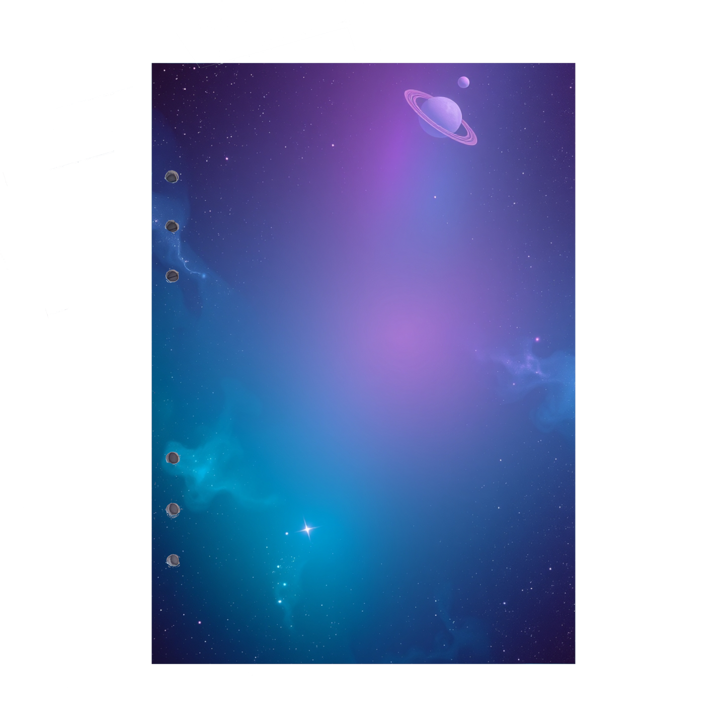 DIN A5 Ringbucheinlagen 6-fach Lochung mit Motiv | Bild Magic Cosmos 9