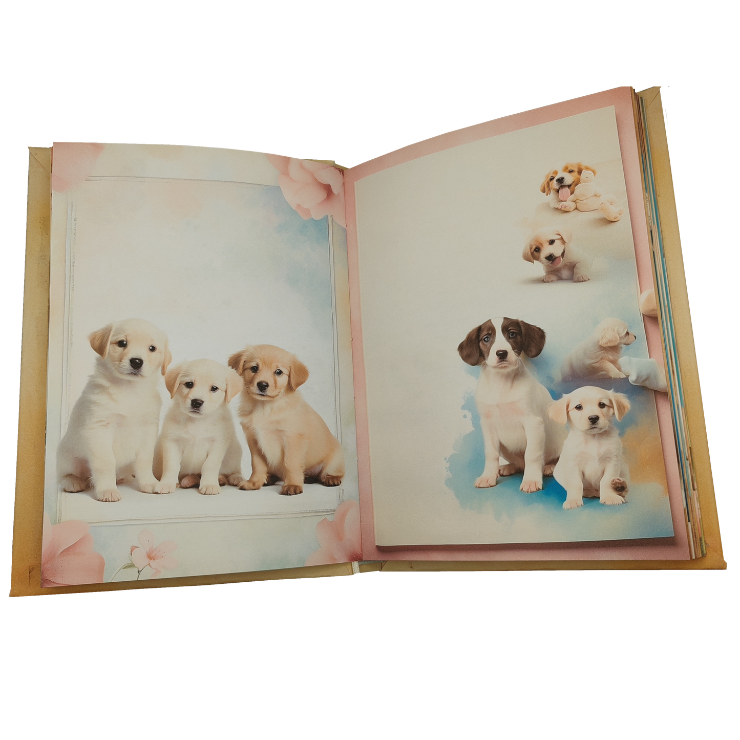 Illustriertes Notizbuch | Motiv Cute Puppies | DIN A5 Hardcover | 160 Seiten