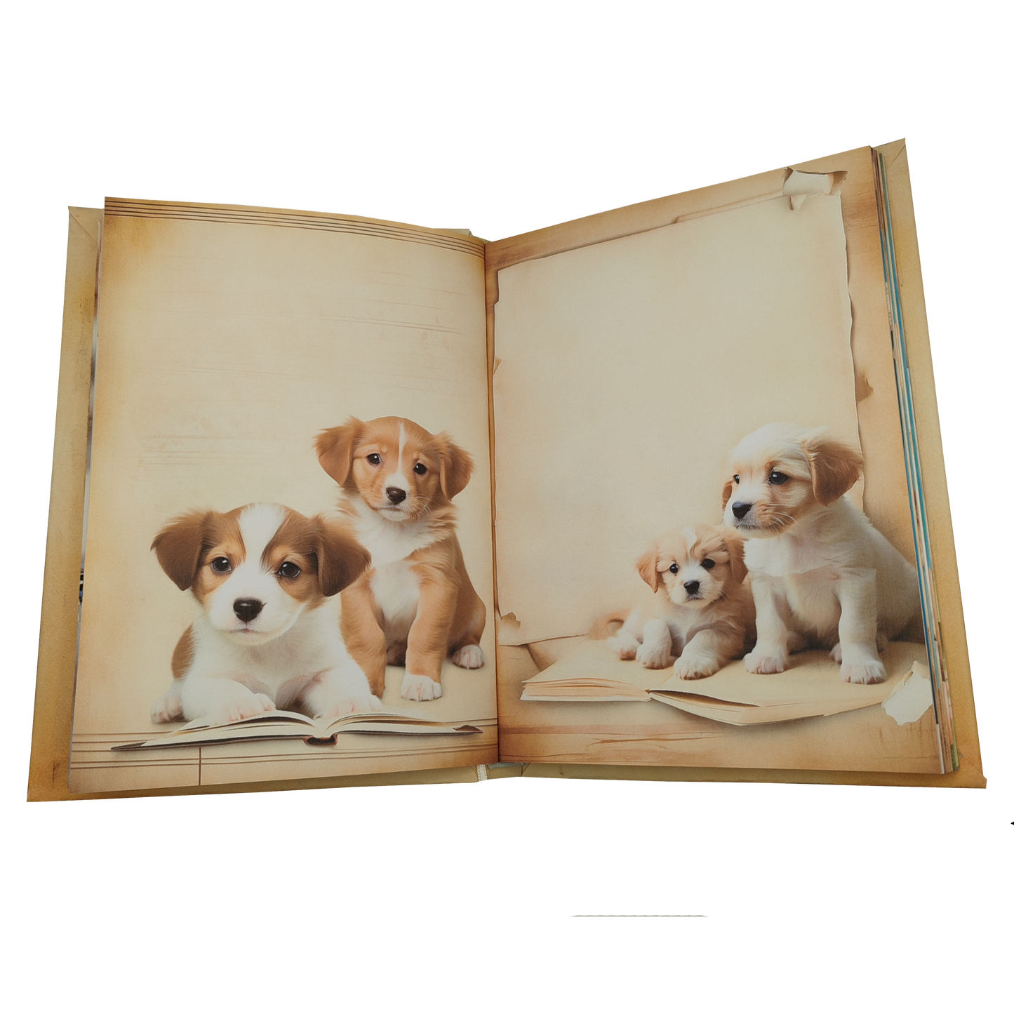 Illustriertes Notizbuch | Motiv Cute Puppies | DIN A5 Hardcover | 160 Seiten