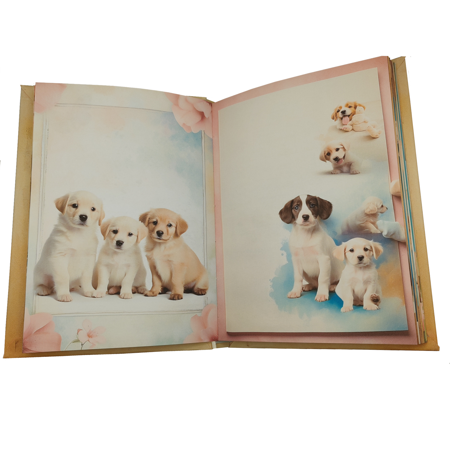 Illustriertes Notizbuch | Motiv Cute Puppies | DIN A5 Hardcover | 160 Seiten