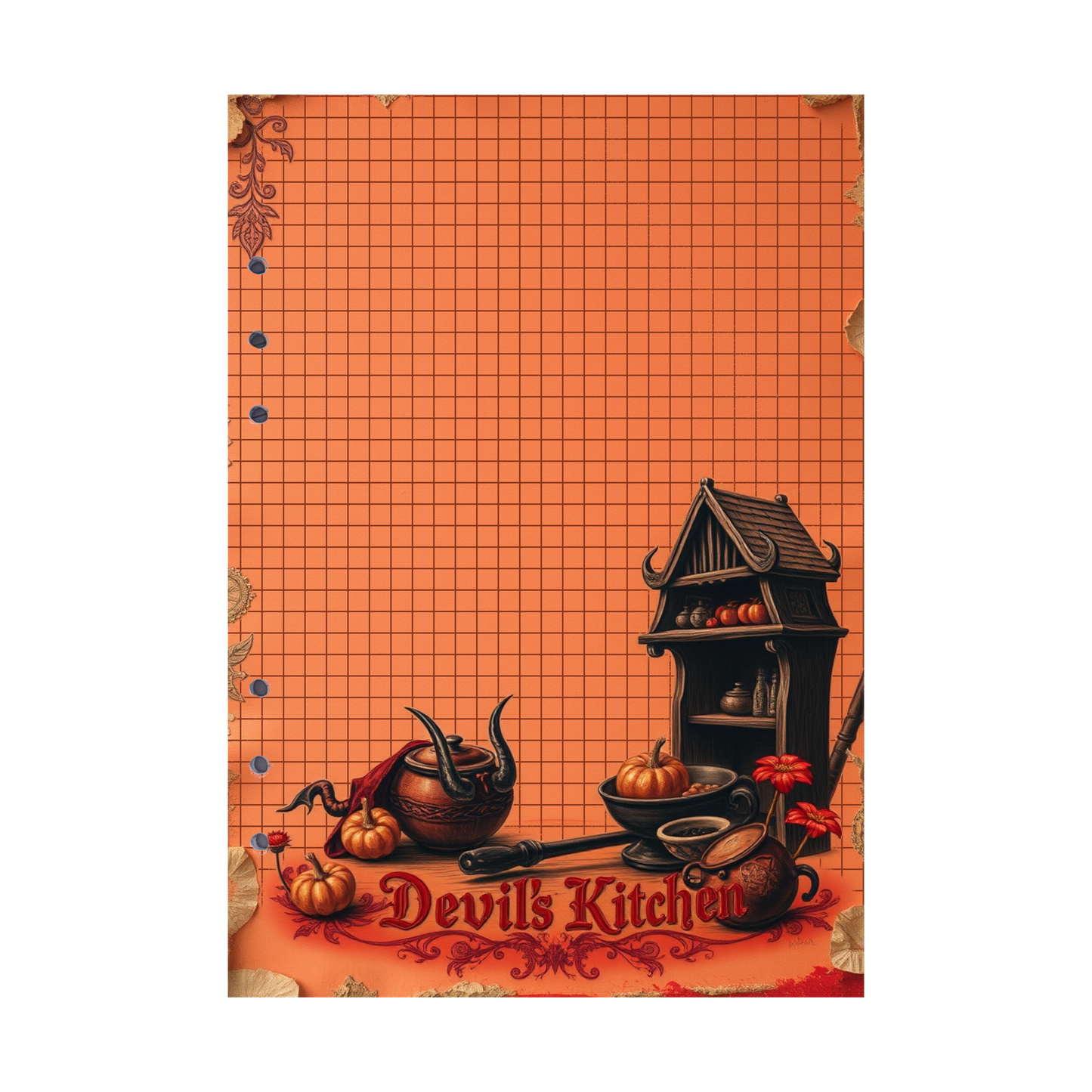 DIN A5 Ringbucheinlagen 6-fach Lochung mit Motiv | Bild Devil´s Kitchen 11