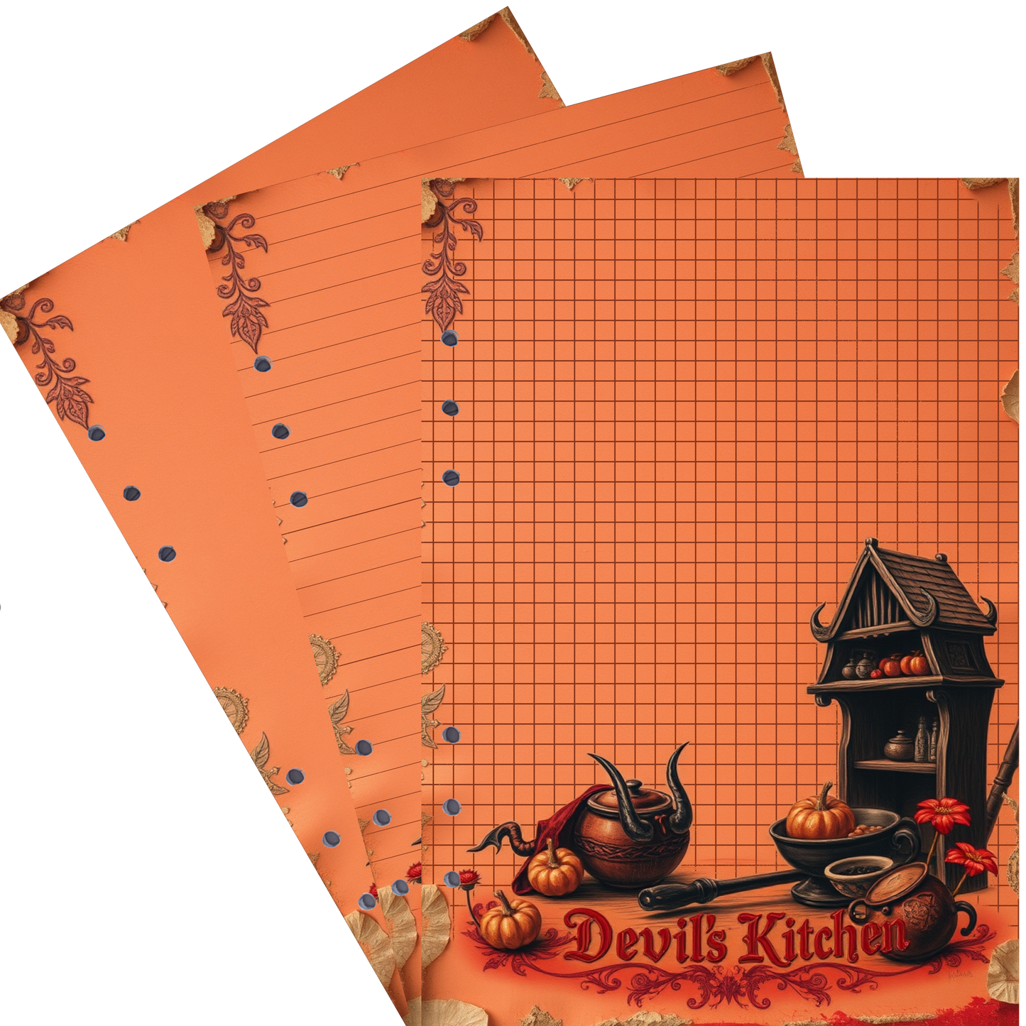 DIN A5 Ringbucheinlagen 6-fach Lochung mit Motiv | Bild Devil´s Kitchen 11