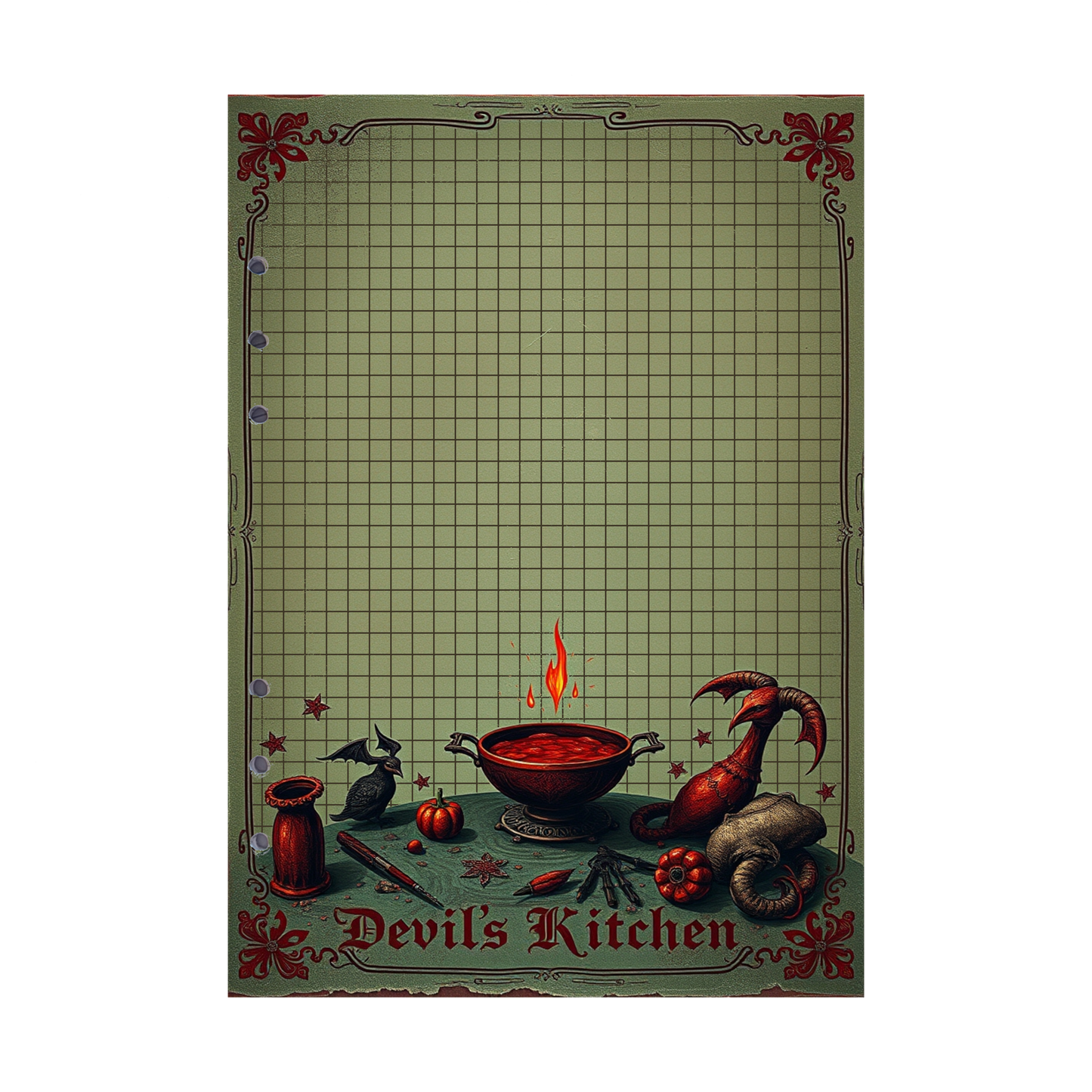 DIN A5 Ringbucheinlagen 6-fach Lochung mit Motiv | Bild Devil´s Kitchen 7