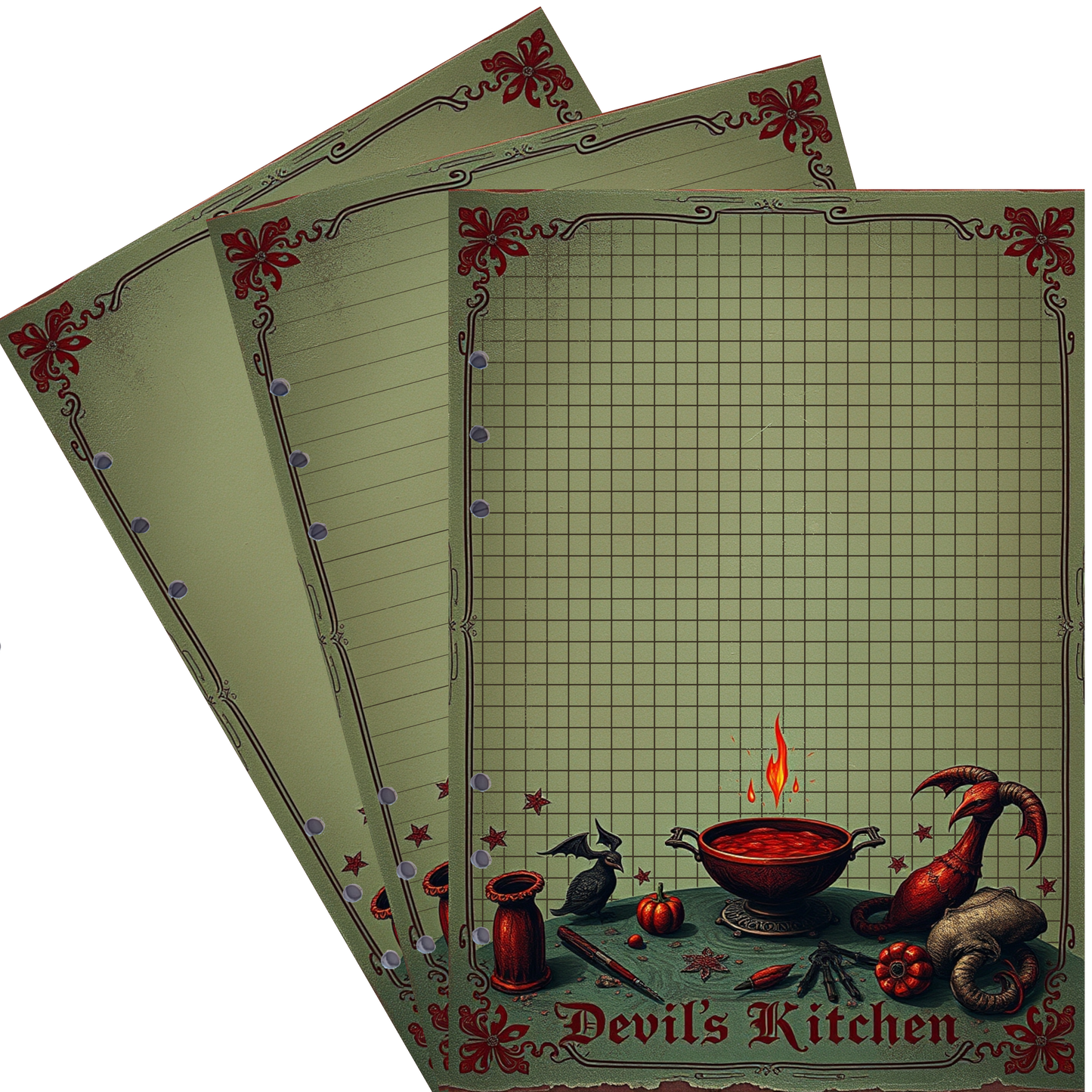 DIN A5 Ringbucheinlagen 6-fach Lochung mit Motiv | Bild Devil´s Kitchen 7