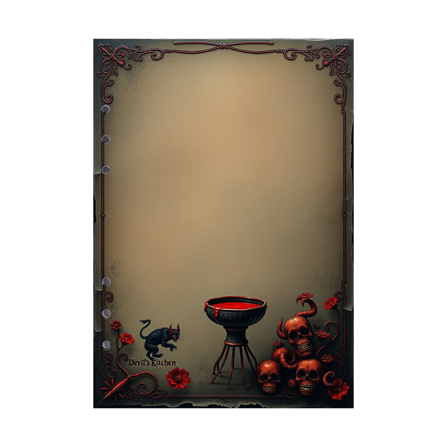 DIN A5 Ringbucheinlagen 6-fach Lochung mit Motiv | Bild Devil´s Kitchen 9