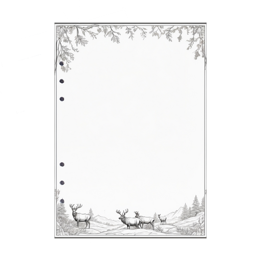 DIN A5 Ringbucheinlagen 6-fach Lochung mit Motiv | Bild Elch 1