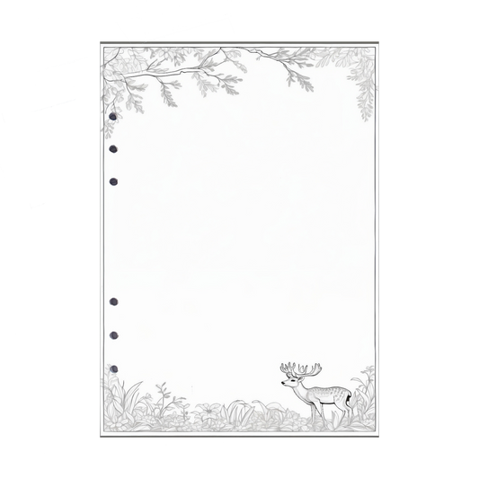 DIN A5 Ringbucheinlagen 6-fach Lochung mit Motiv | Bild Elch 2
