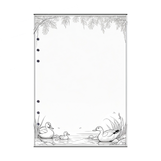 DIN A5 Ringbucheinlagen 6-fach Lochung mit Motiv | Bild Ente 2