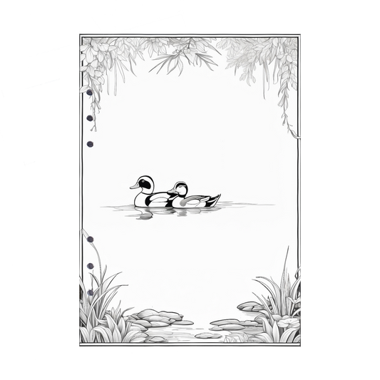 DIN A5 Ringbucheinlagen 6-fach Lochung mit Motiv | Bild Ente 3