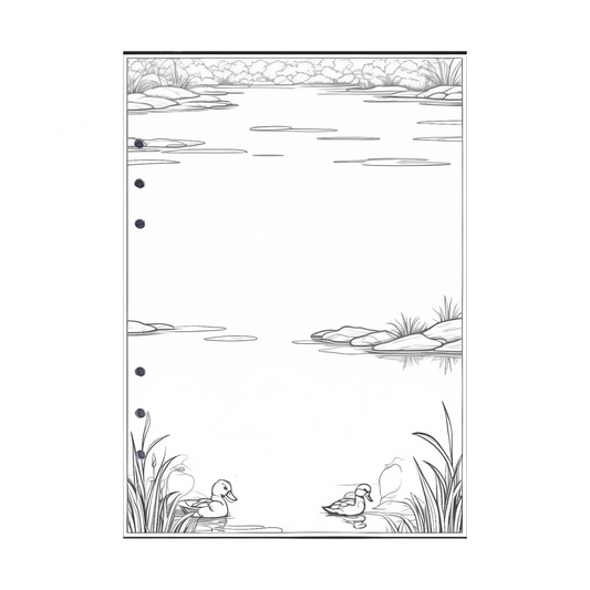 DIN A5 Ringbucheinlagen 6-fach Lochung mit Motiv | Bild Ente 4