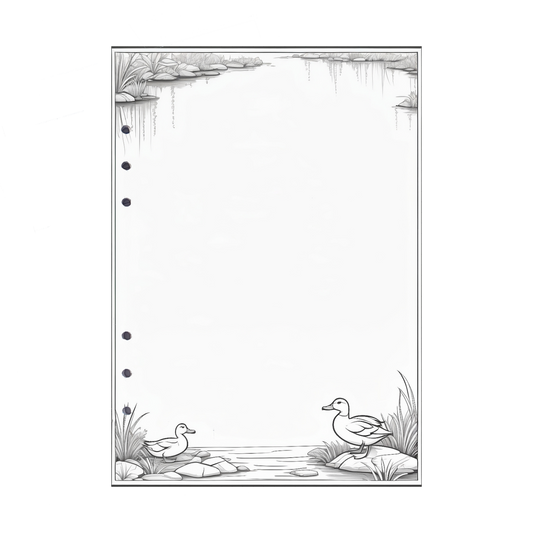 DIN A5 Ringbucheinlagen 6-fach Lochung mit Motiv | Bild Ente 5