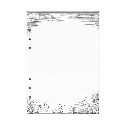 DIN A5 Ringbucheinlagen 6-fach Lochung mit Motiv | Bild Ente 6