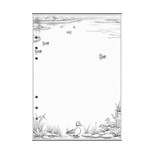 DIN A5 Ringbucheinlagen 6-fach Lochung mit Motiv | Bild Ente 7